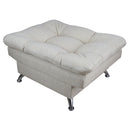 taburete beige otomano reposapiés cómodo moderno pequeño minimalista cerca de mi donde comprar