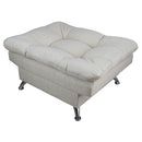 taburete beige otomano reposapiés cómodo moderno pequeño minimalista cerca de mi donde comprar