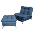 sillón con taburete individual azul donde comprar cerca de mi