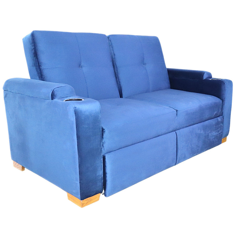 sofá cama matrimonial cómodo azul donde comprar cerca de mi precio ofertas