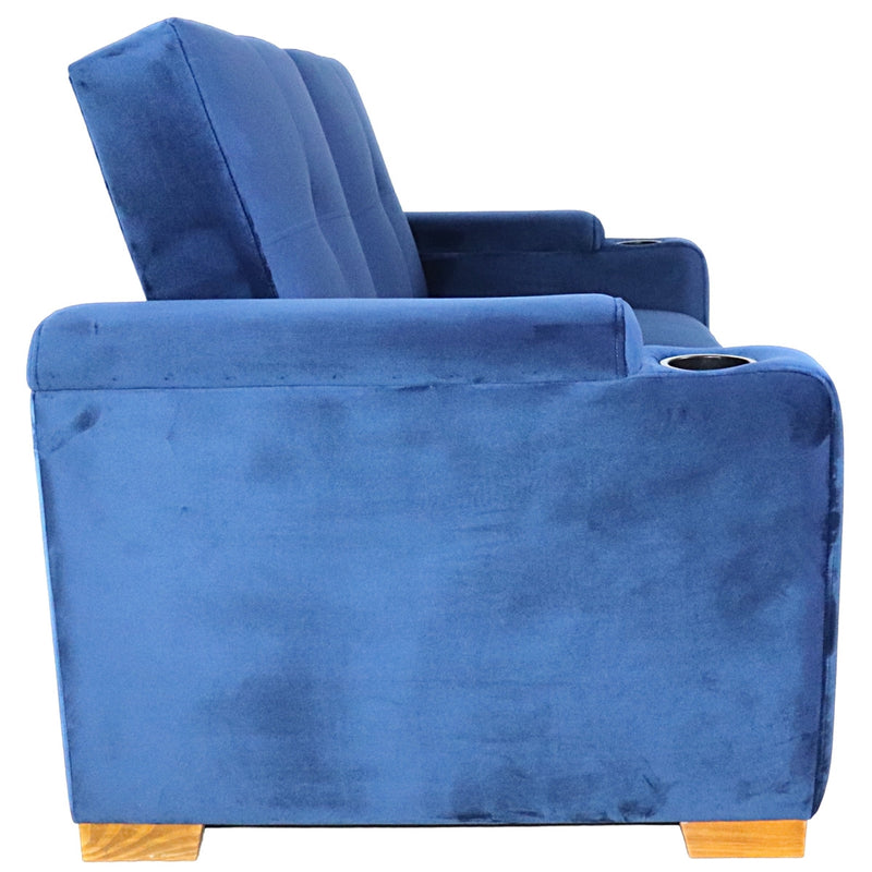sofá cama matrimonial moderno azul donde comprar cerca de mi precio ofertas