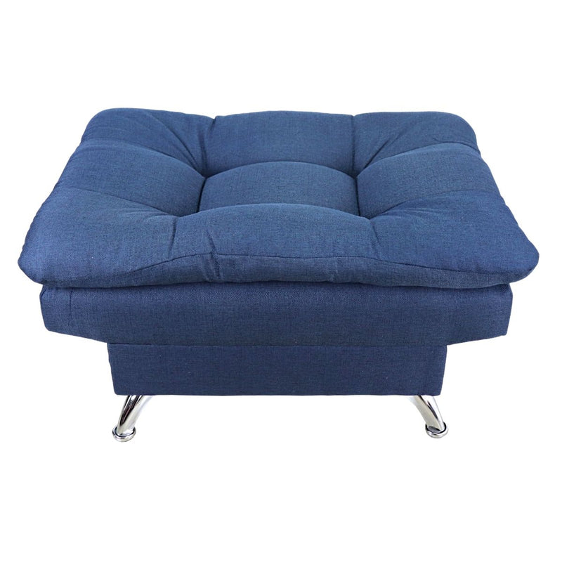 taburete otomano azul reposapiés cómodo moderno pequeño minimalista cerca de mi donde comprar