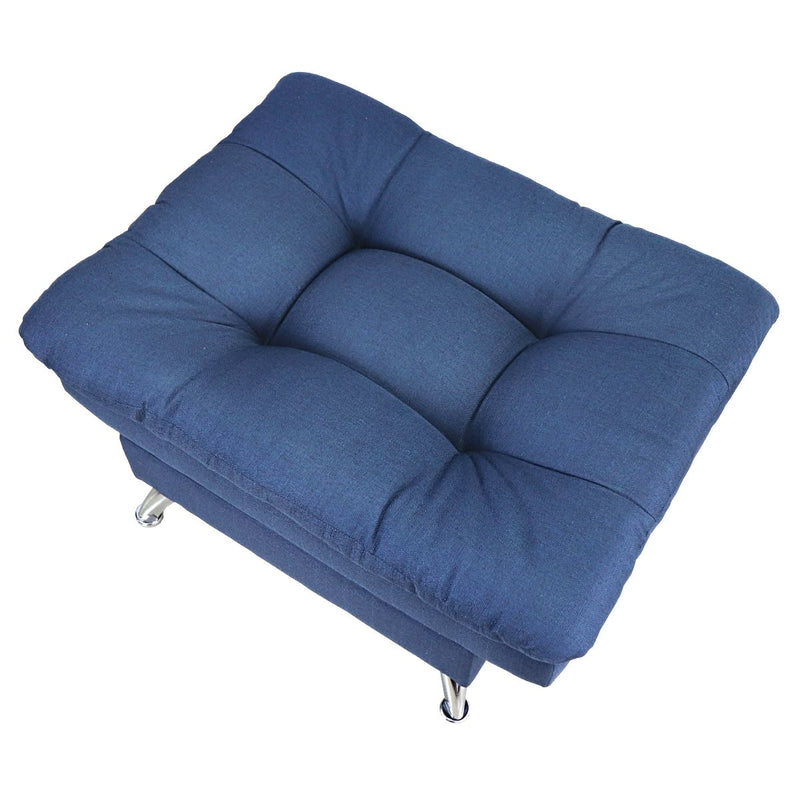 taburete otomano reposapiés azul cómodo moderno pequeño minimalista cerca de mi donde comprar